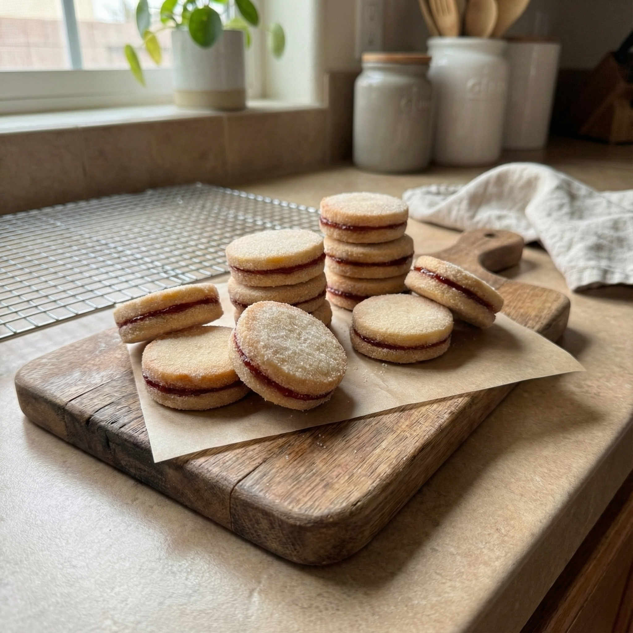 Almond Shortbread Sandwich